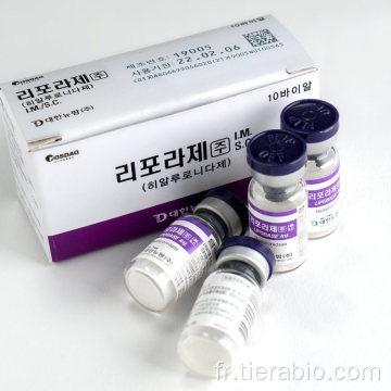 Hyaluronidase 1500u pour l&#39;injection de dissolution d&#39;acide hyaluronique